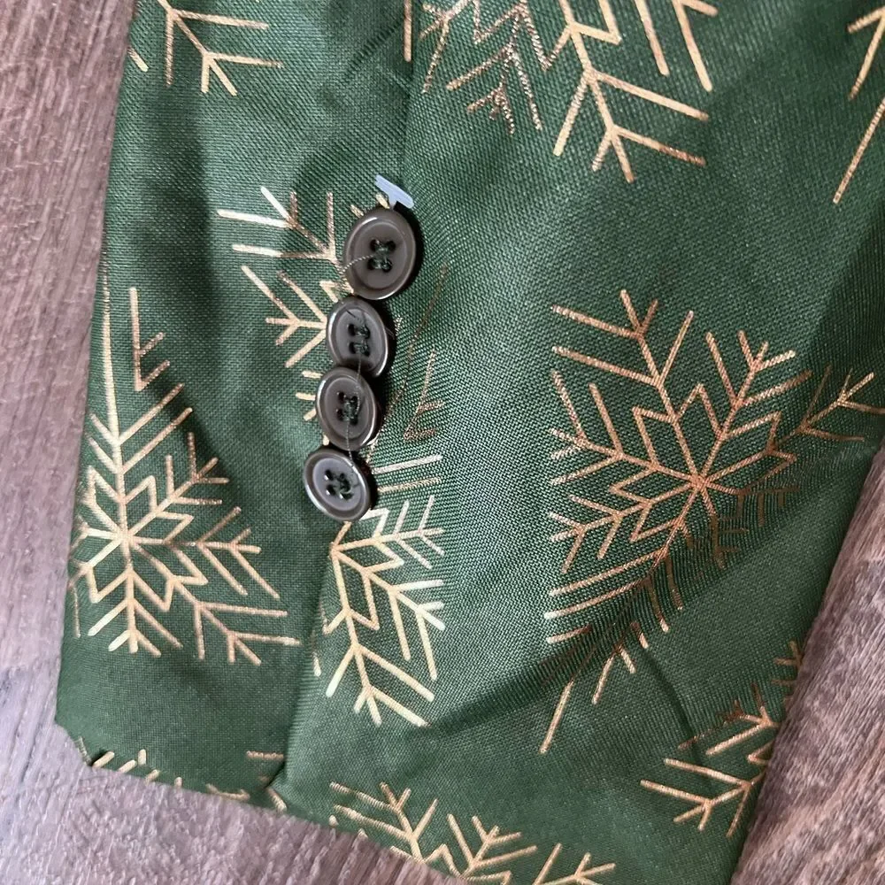 Suitmeister Holiday Snowflake Tree Blazer- Size Large